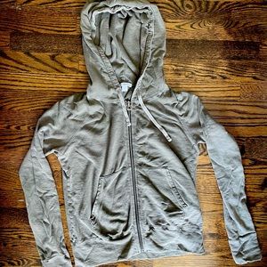 James Perse Grey Zip up Hoodie